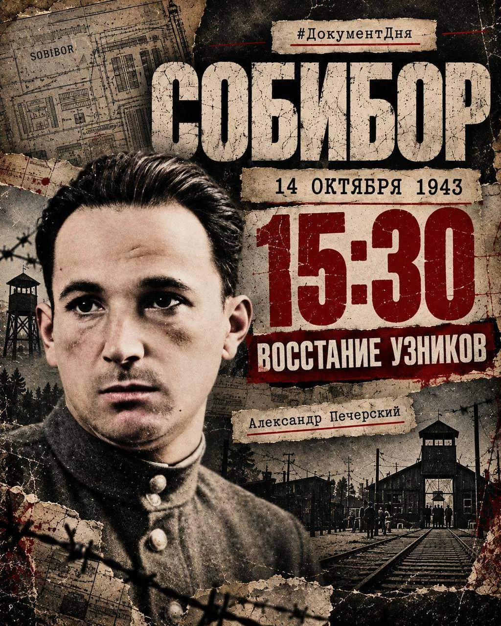 📆 14 октября 1943 года в лагере смерти Собибор началось восстание узников под руководс...