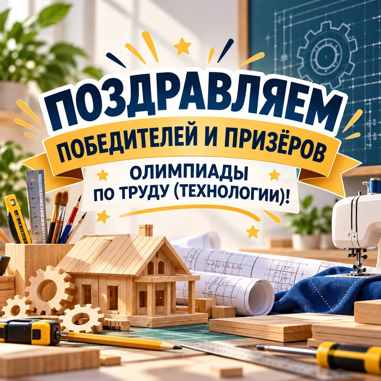 🎉Поздравляем победителей и призёров ВсОШ по Труду (Технологии)🎉