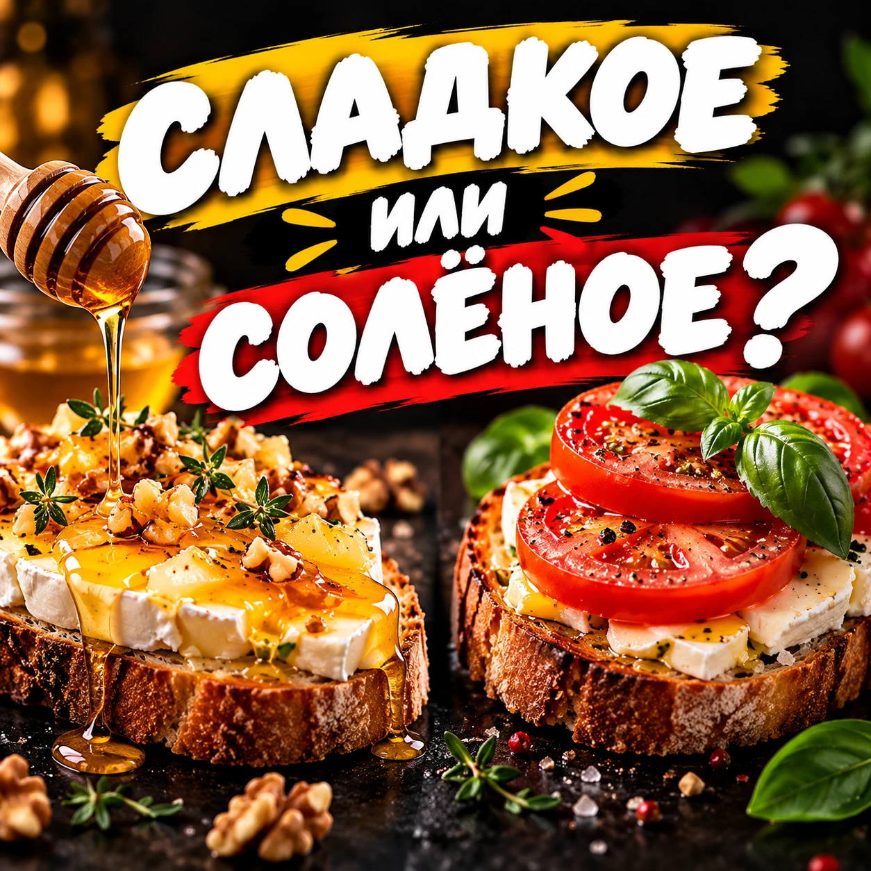 СЛАДКОЕ ИЛИ СОЛЁНОЕ? 🍯🧀