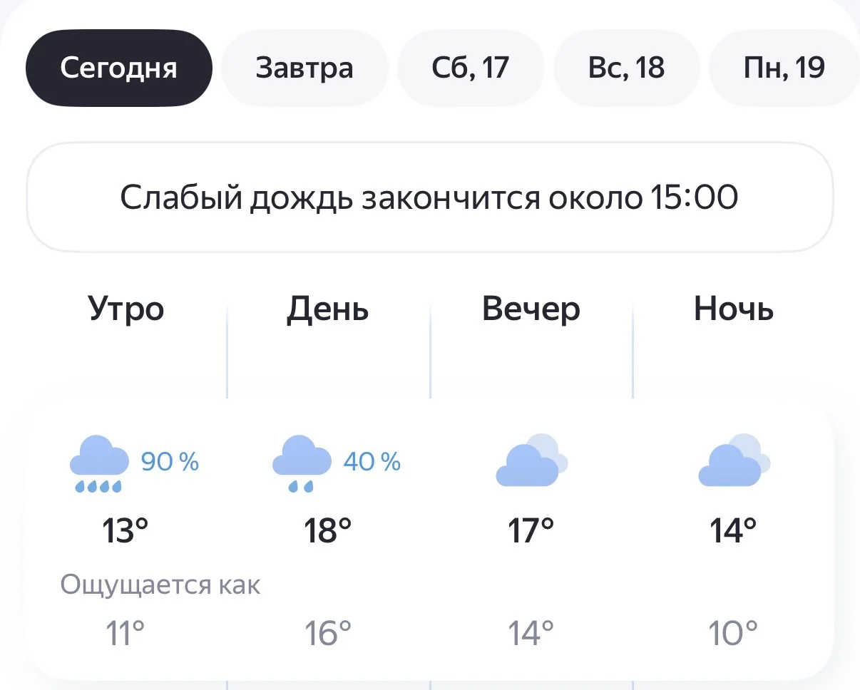 Погода в Россоши сегодня 🌧️