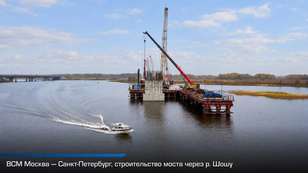 Осень придаёт стройкам особое очарование: золотые листья оттеняют строгие линии эстакад...