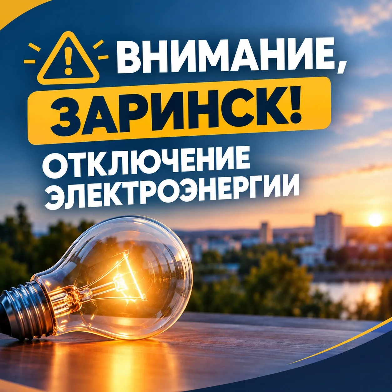 ⚡️ Внимание, Заринск! Отключение электроэнергии