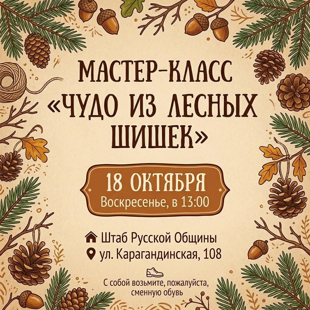 МАСТЕР-КЛАСС: ЧУДО ИЗ ЛЕСНЫХ ШИШЕК