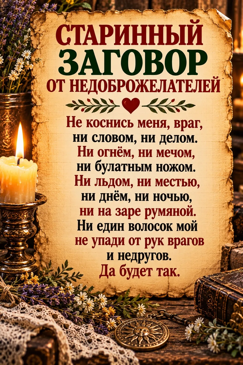 🔮 СТАРИННЫЙ ЗАГОВОР ОТ НЕДОБРОЖЕЛАТЕЛЕЙ