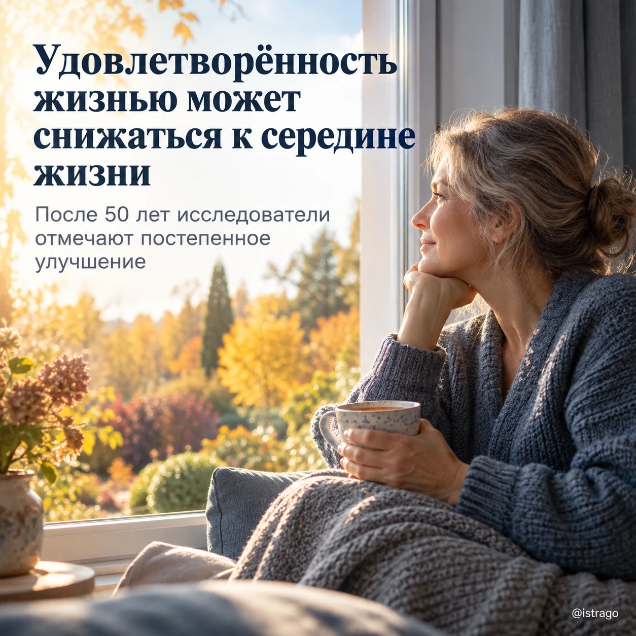 😑 Самый сложный возраст для удовлетворённости жизнью — около 47 лет