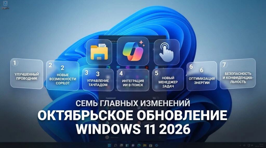🪟 Октябрьское обновление Windows 11 2026: семь главных изменений