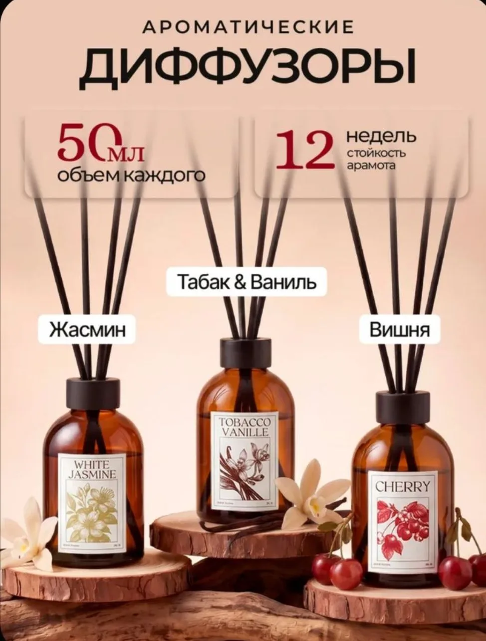 Ароматические диффузоры, хватит на долго