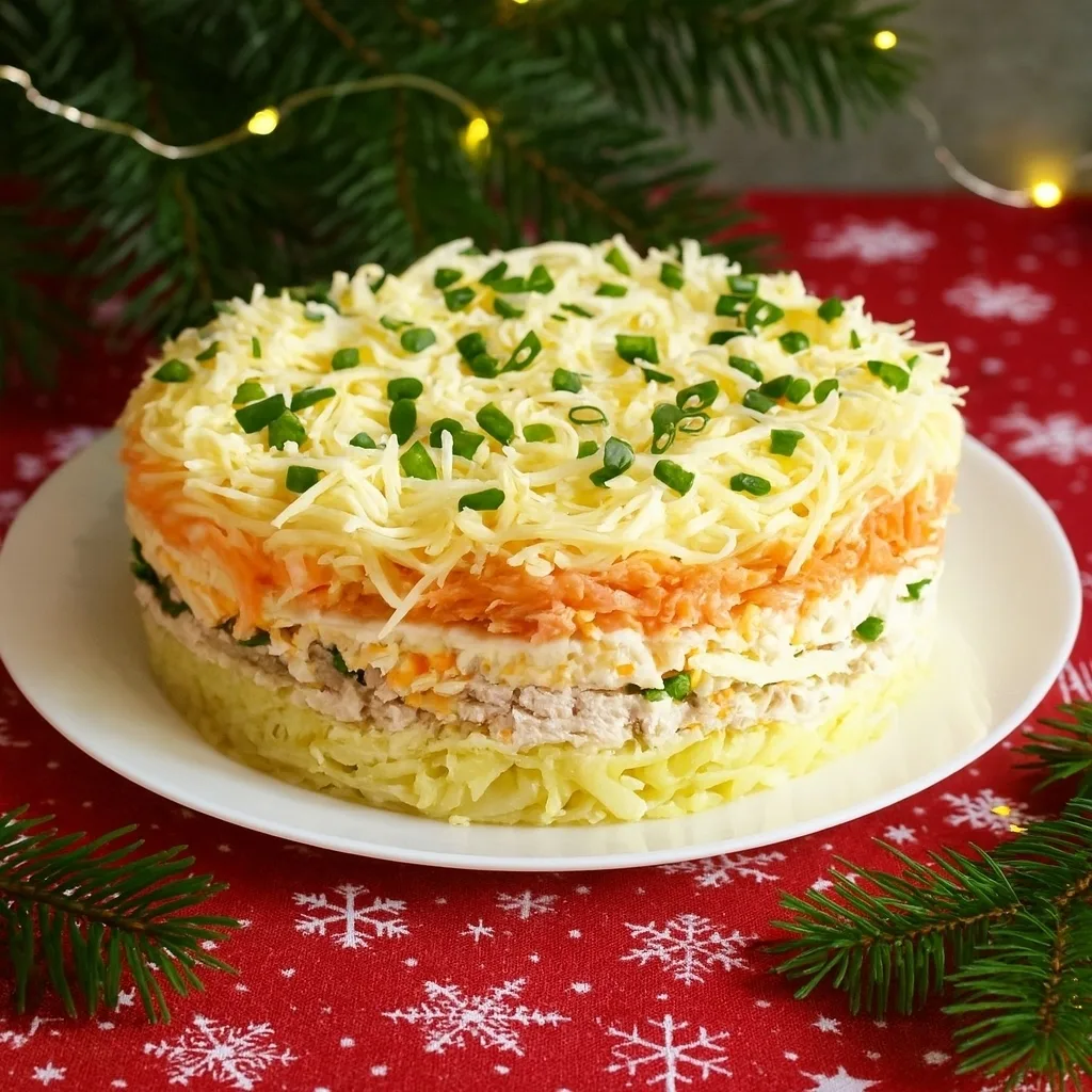 НЕЖНЫЙ, ПРАЗДНИЧНЫЙ, ОЧЕНЬ ВКУСНЫЙ — ИМЕННО ТАКОЙ САЛАТ ПОЛУЧАЕТСЯ В РАЗЪЁМНОЙ ФОРМЕ. А...