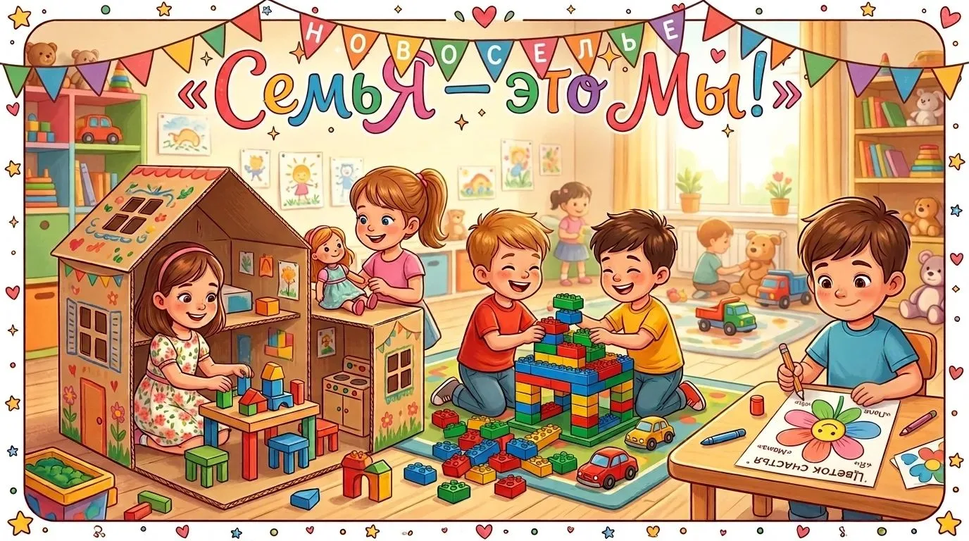 👫🏠«СемьЯ — это Мы!»: месяц творчества, заботы и добрых дел в нашем детском саду!