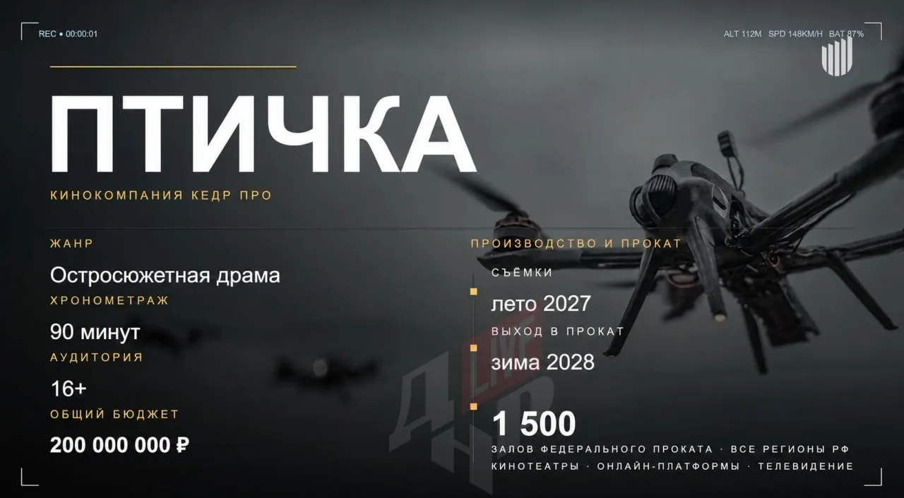 На создание фильма про операторов БПЛА в ДНР выделят 200 миллионов рублей