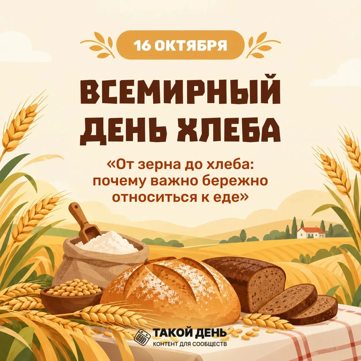 📆16 октября - Всемирный день хлеба🍞