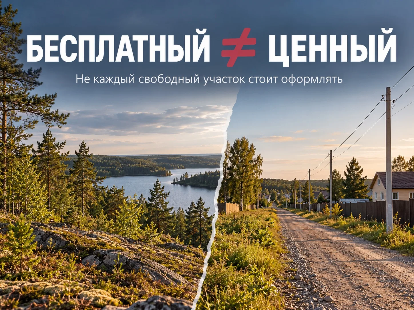 НЕ КАЖДЫЙ СВОБОДНЫЙ УЧАСТОК СТОИТ ОФОРМЛЯТЬ. ДАЖЕ ЕСЛИ ОН БЕСПЛАТНЫЙ