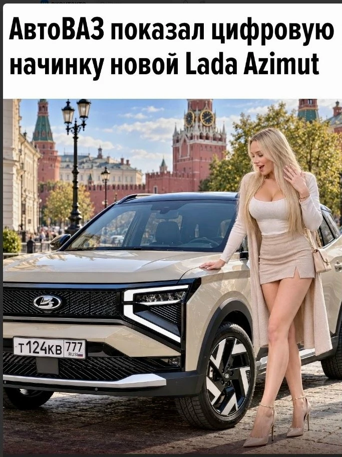АвтоВАЗ раскрыл подробности мультимедийной системы нового кроссовера Lada Azimut.