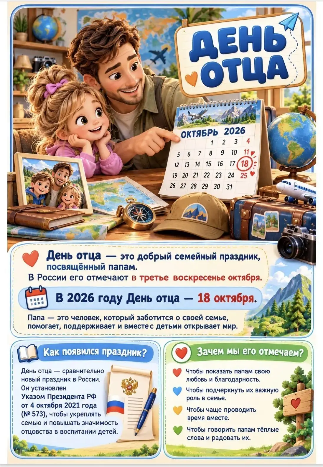 🎉 18 октября — День папы! 🎉