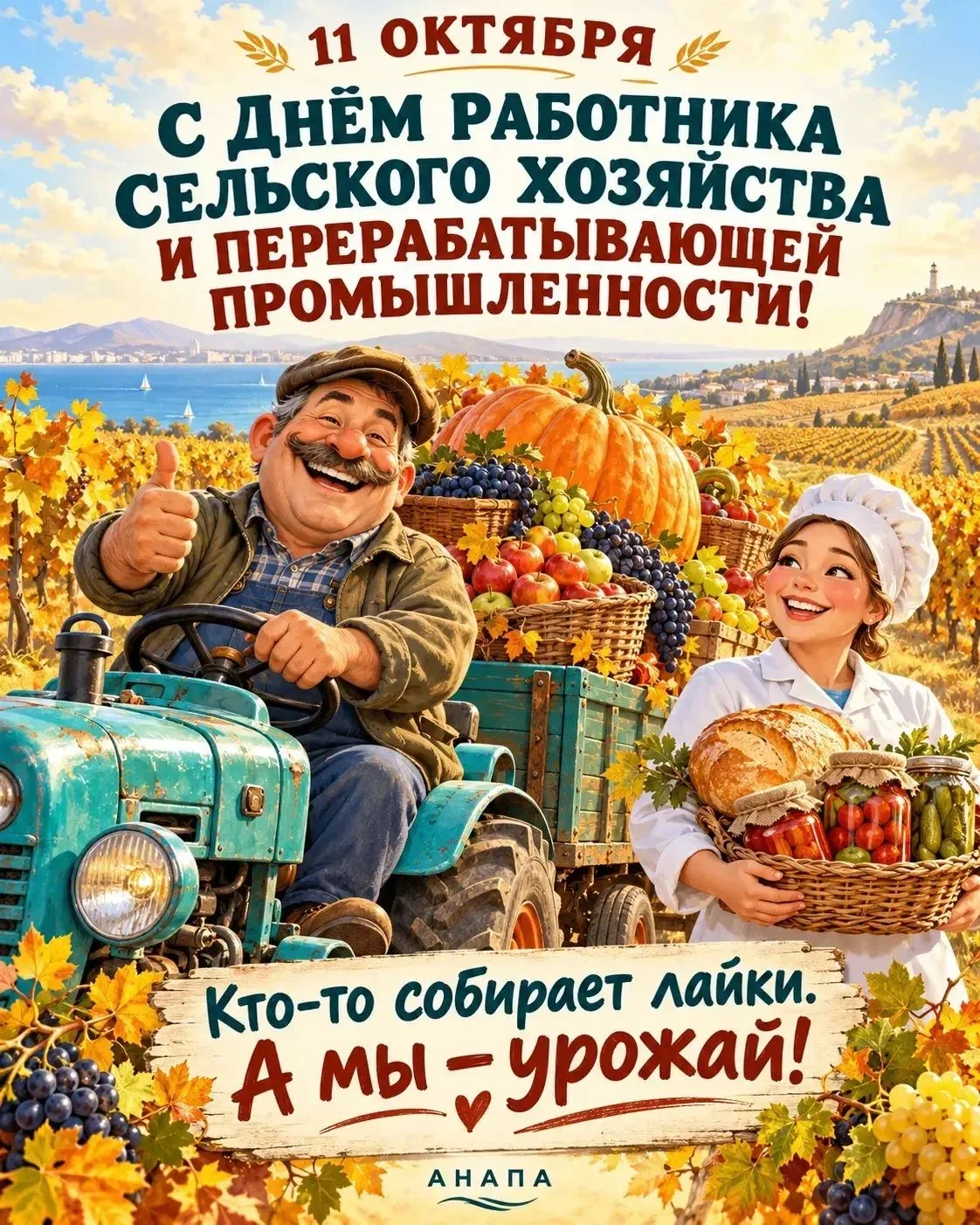 🌾 11 октября — День работника сельского хозяйства и перерабатывающей промышленности Ро...
