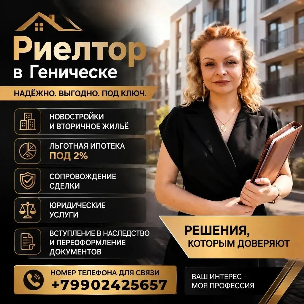Риелтор в Херсонской области — помощь в покупке, продаже и аренде недвижимости с учётом...