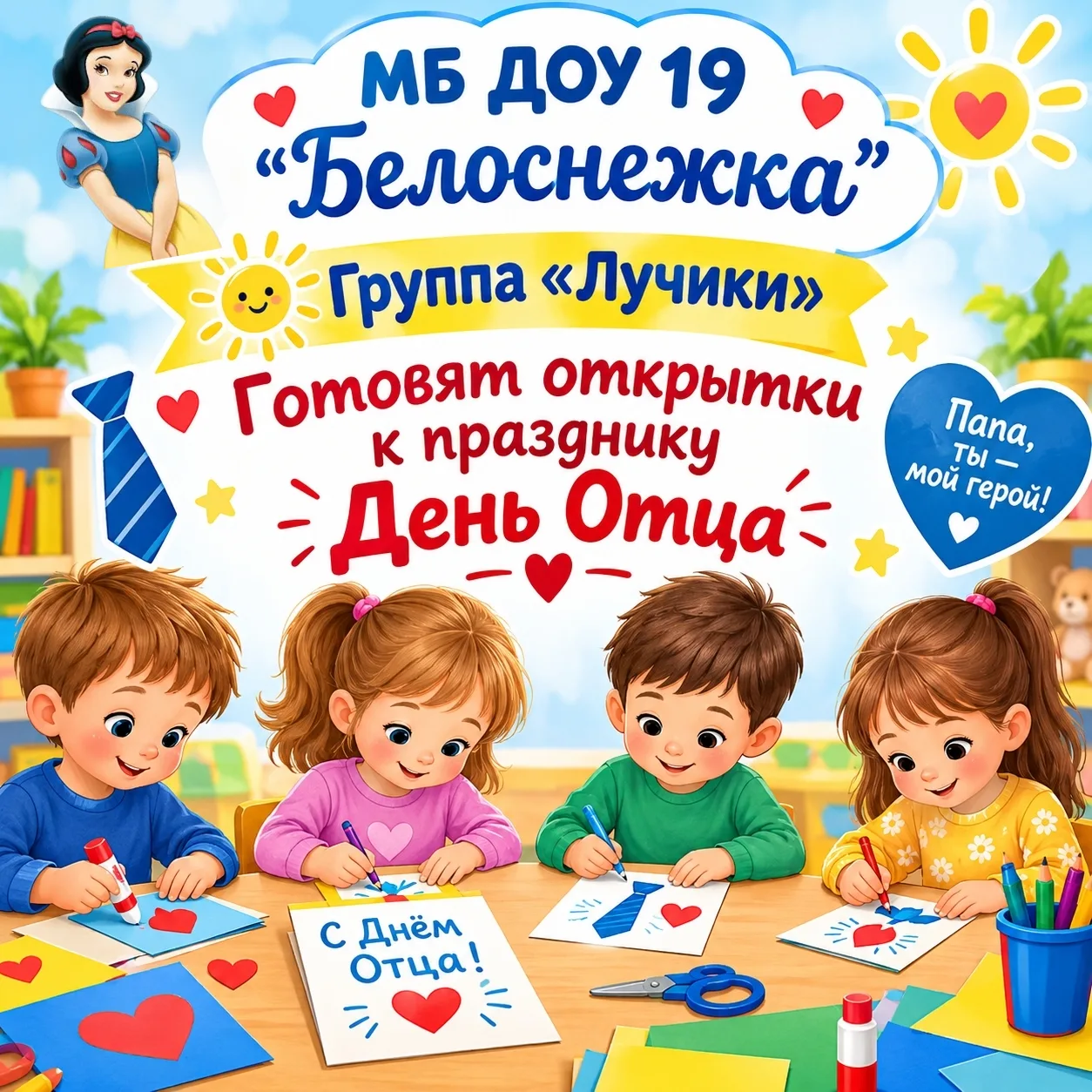 🌞 В младшей группе «Лучики» малыши готовили подарки ко Дню отца! Маленькие ладошки пре...