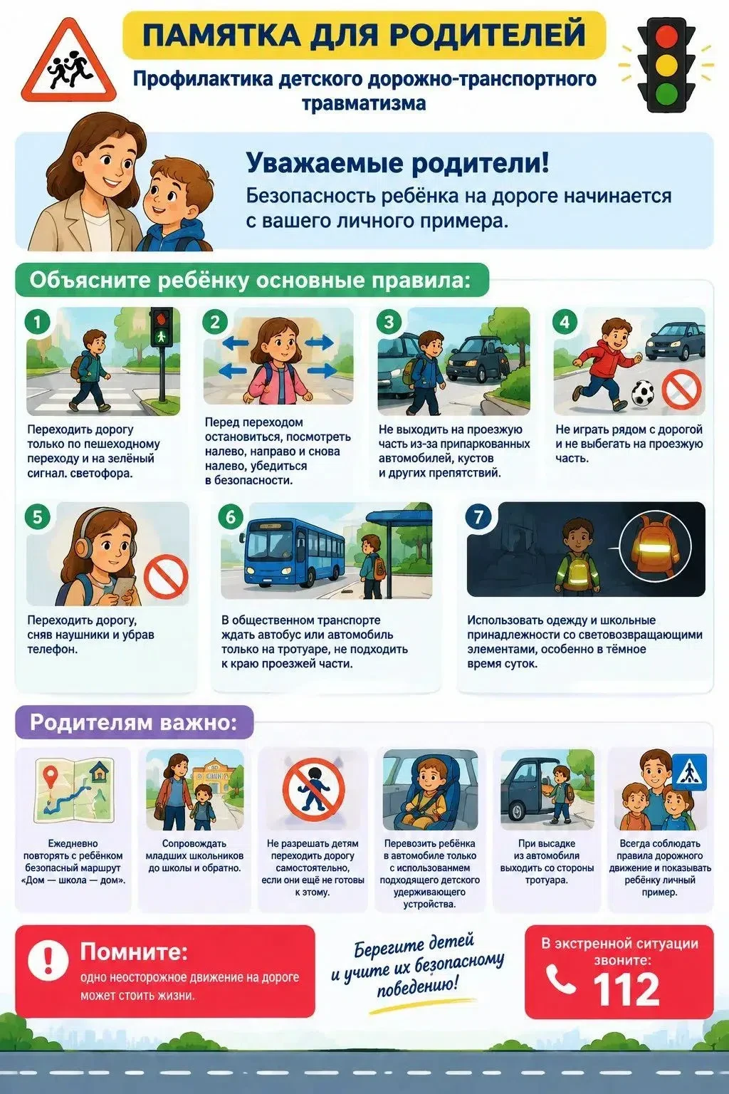 🚸 ПАМЯТКА ДЛЯ РОДИТЕЛЕЙ