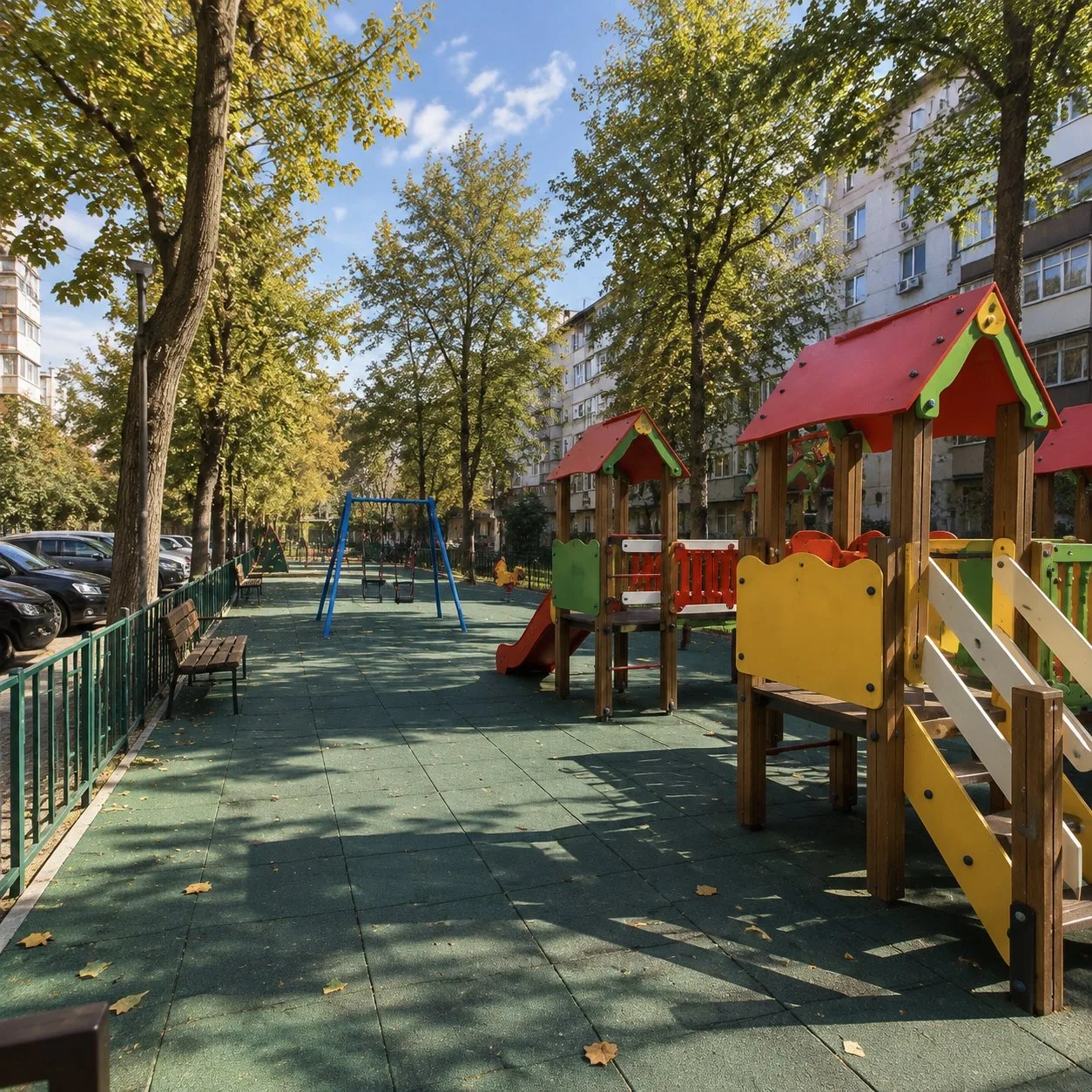 В Ростове в рамках масштабной программы благоустройства обновляют детские площадки — вс...