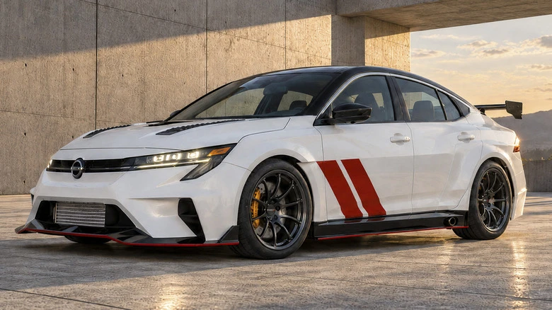 Nissan показала Sentra Spec-V: концепт для SEMA, посвящённый сообществу Sentra SE-R, с ...