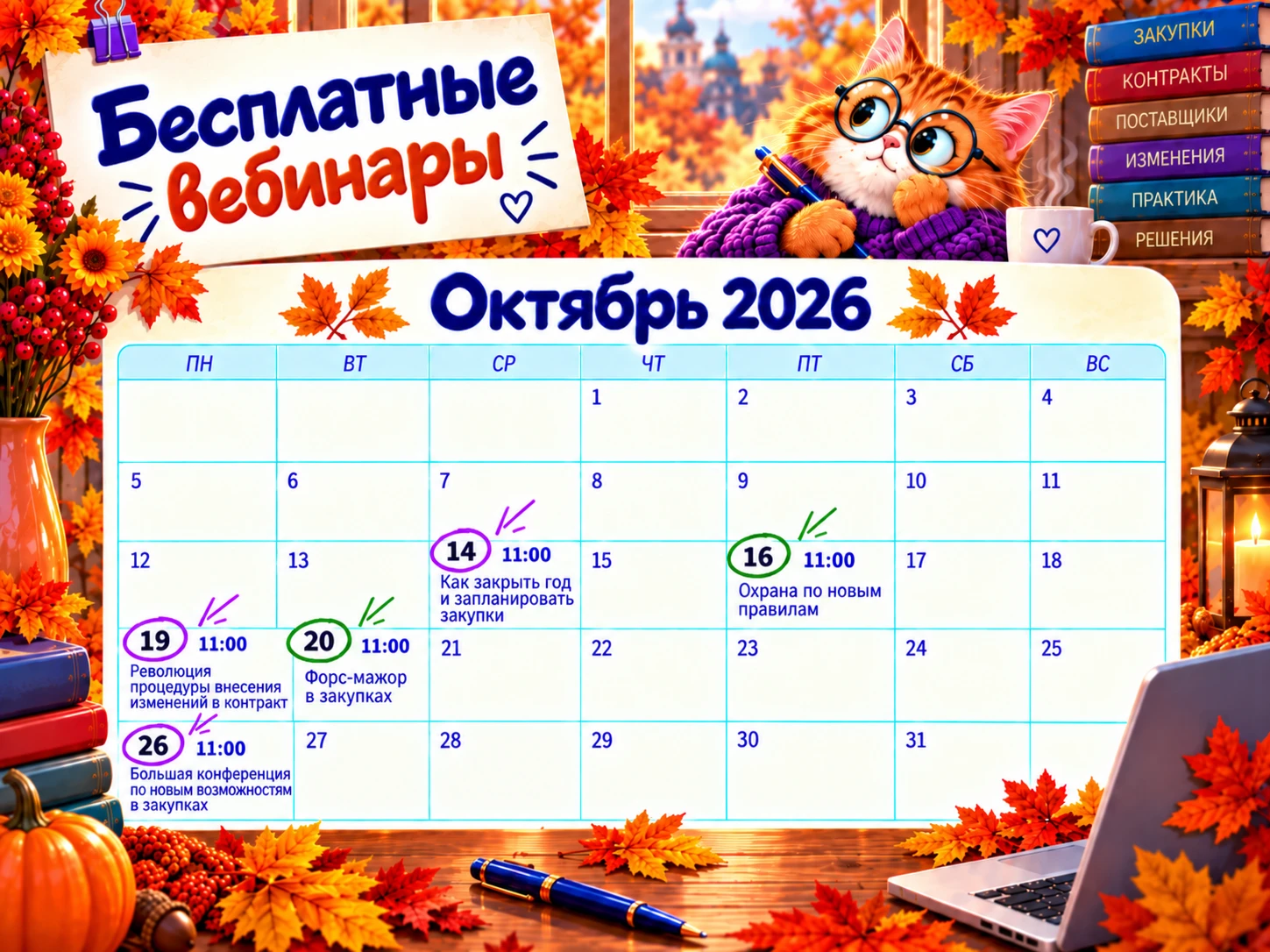 Ближайшие бесплатные вебинары, которые помогут оставаться в теме всех изменений