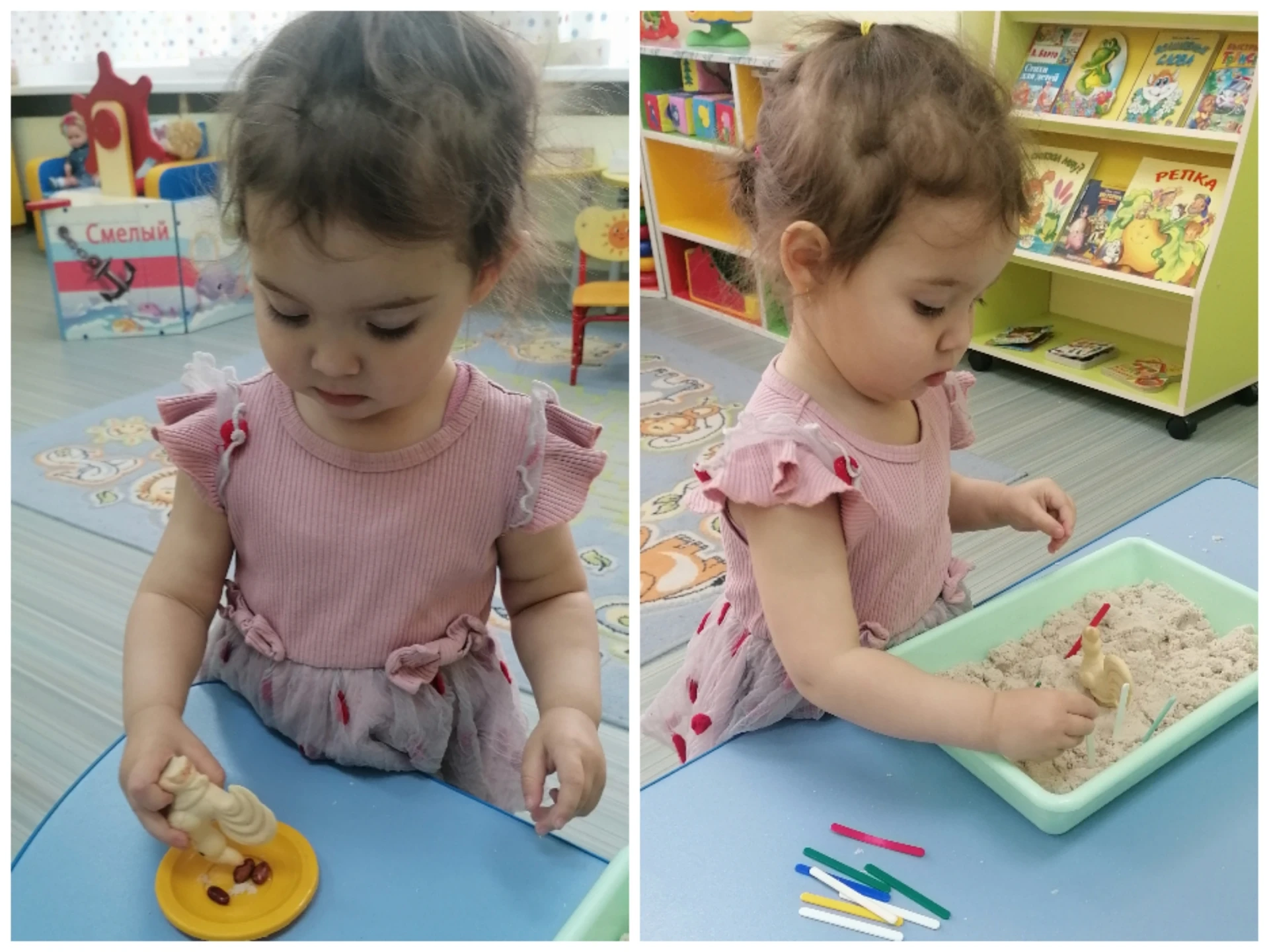 🖐️МАЛЫШИ ИГРАЮТ С ПЕСКОМ🖐️