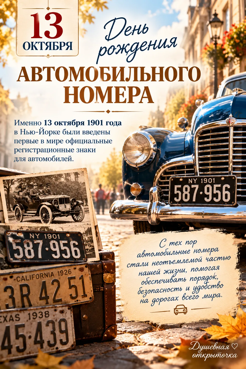 Знаете ли вы, что автомобильные регистрационные номера появились более века назад?