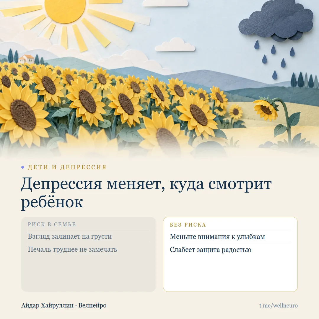 Почему взгляд ребёнка может «залипать» на грусти