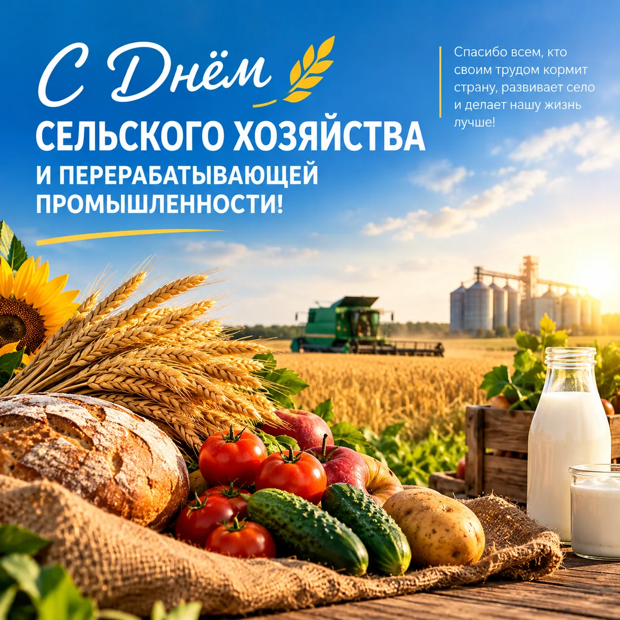 🌾 Земля кормит страну, а за каждым урожаем стоит человеческий труд!