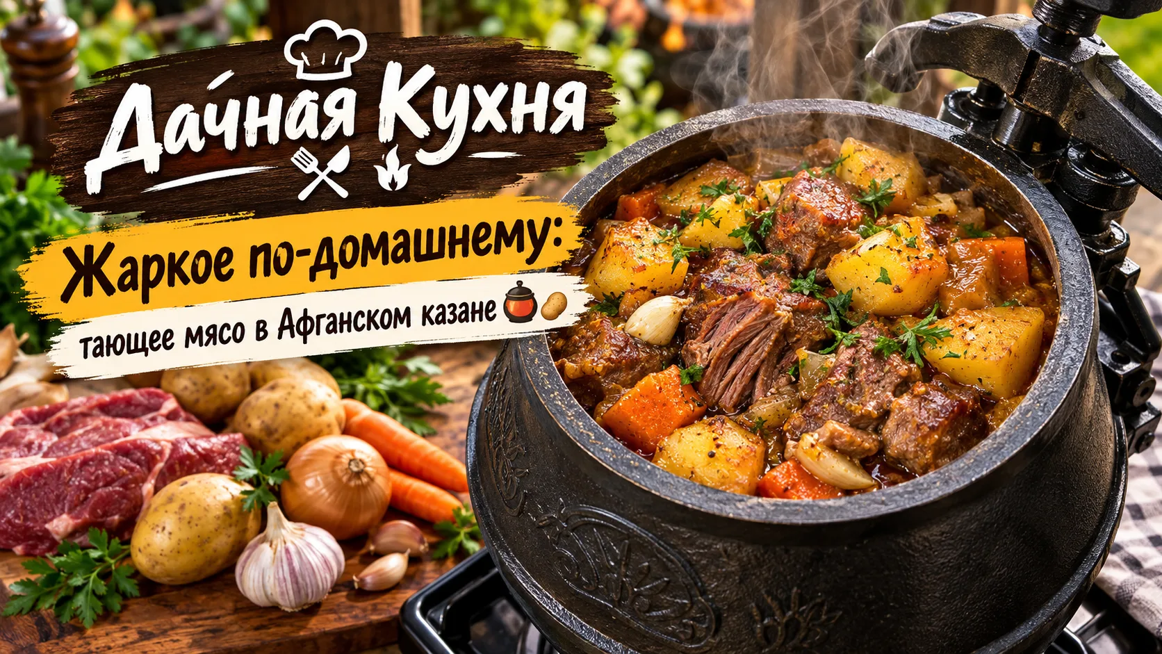 Жаркое по-домашнему: тающее мясо в Афганском казане 🥘🥔