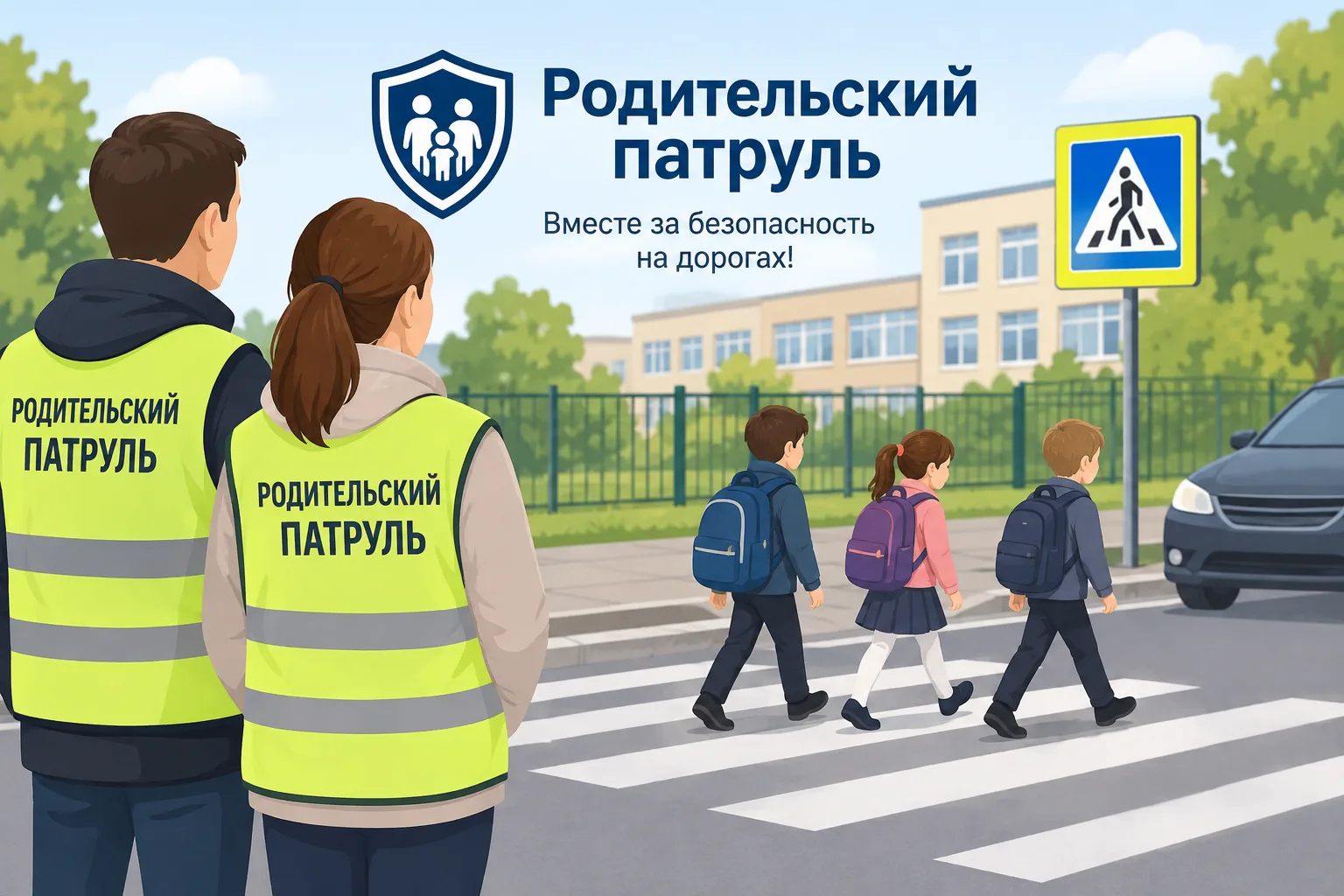 🚨Безопасность в приоритете: родительский патруль  проверил наличие световозвращателей ...