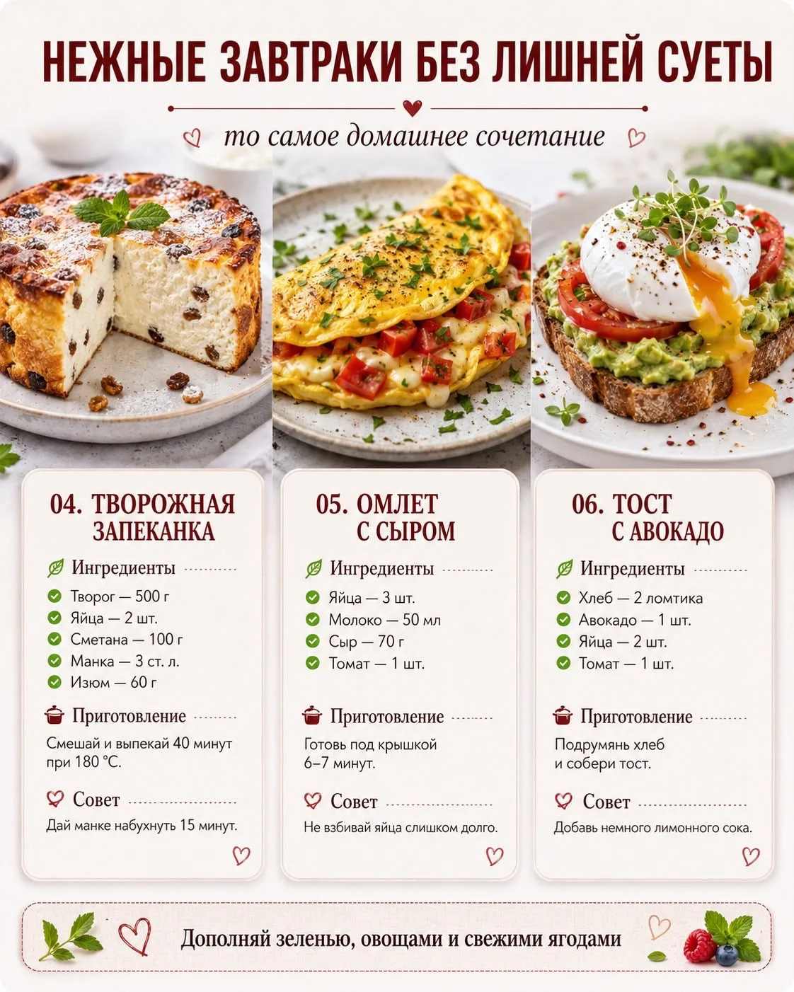 Вкусные и быстрые завтраки 🍳