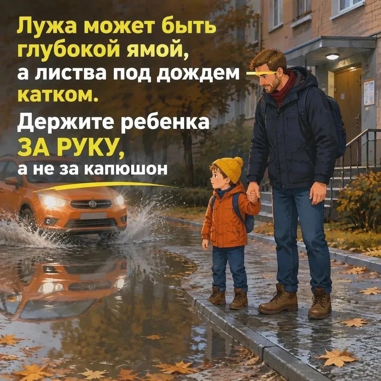 Безопасность дорожного движения осенью🍂