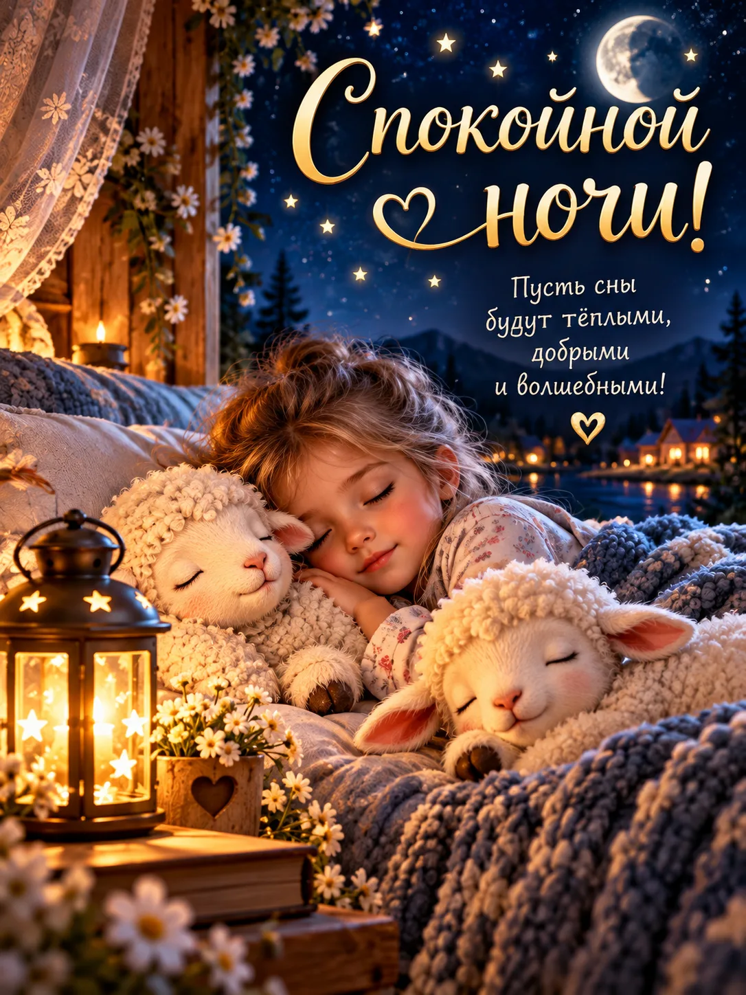 🌙✨ Спокойной ночи, мои хорошие! 🐑💕