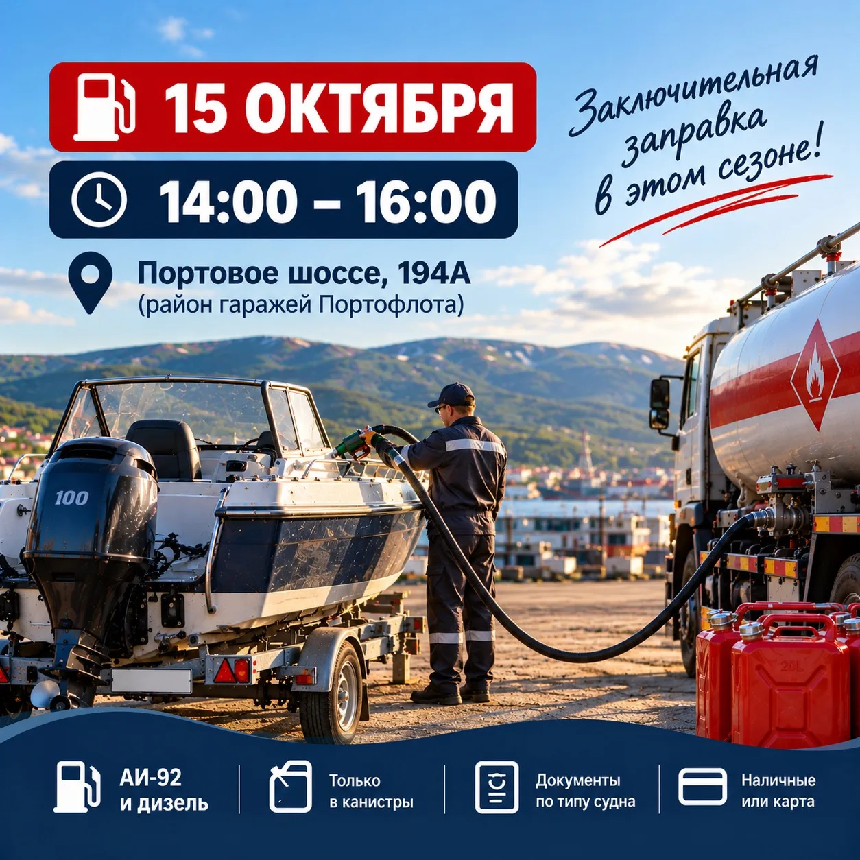 ⛽️ Завтра, 15 октября, проведём заключительную в этом сезоне заправку для владельцев ма...