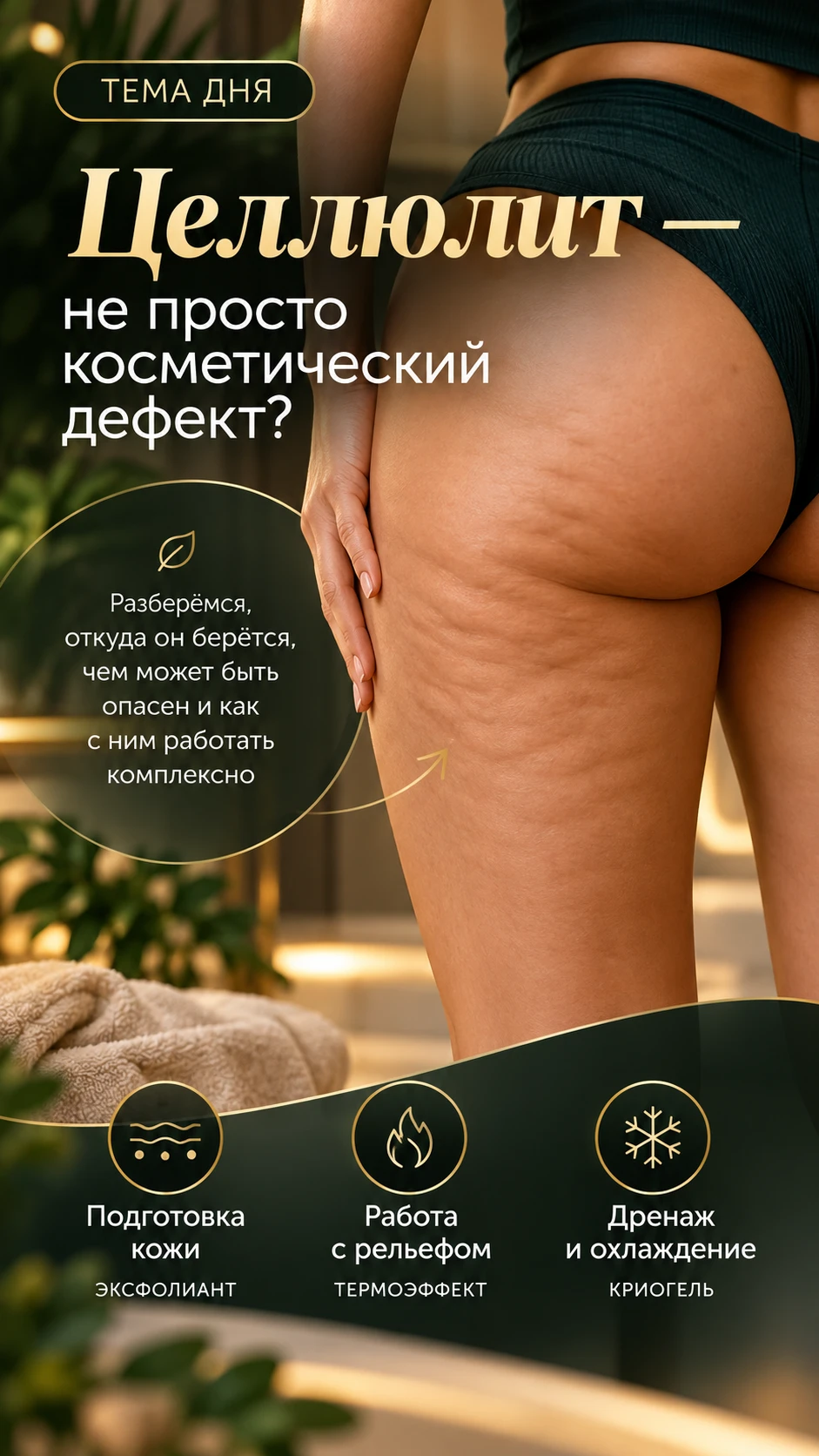 🔍 Целлюлит — это не просто жир. Тогда что?