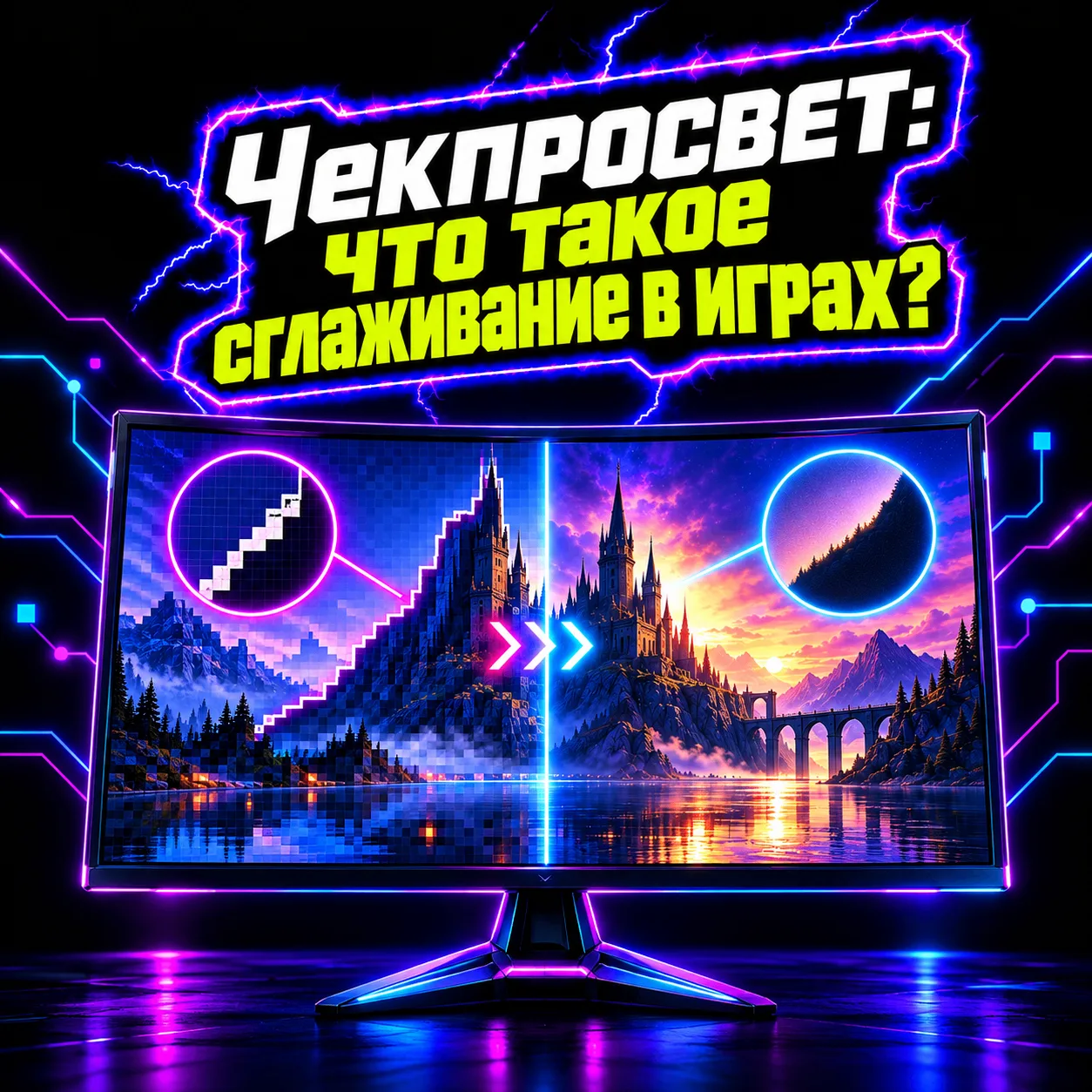 ⚡️Чекпросвет: что такое сглаживание в играх?
