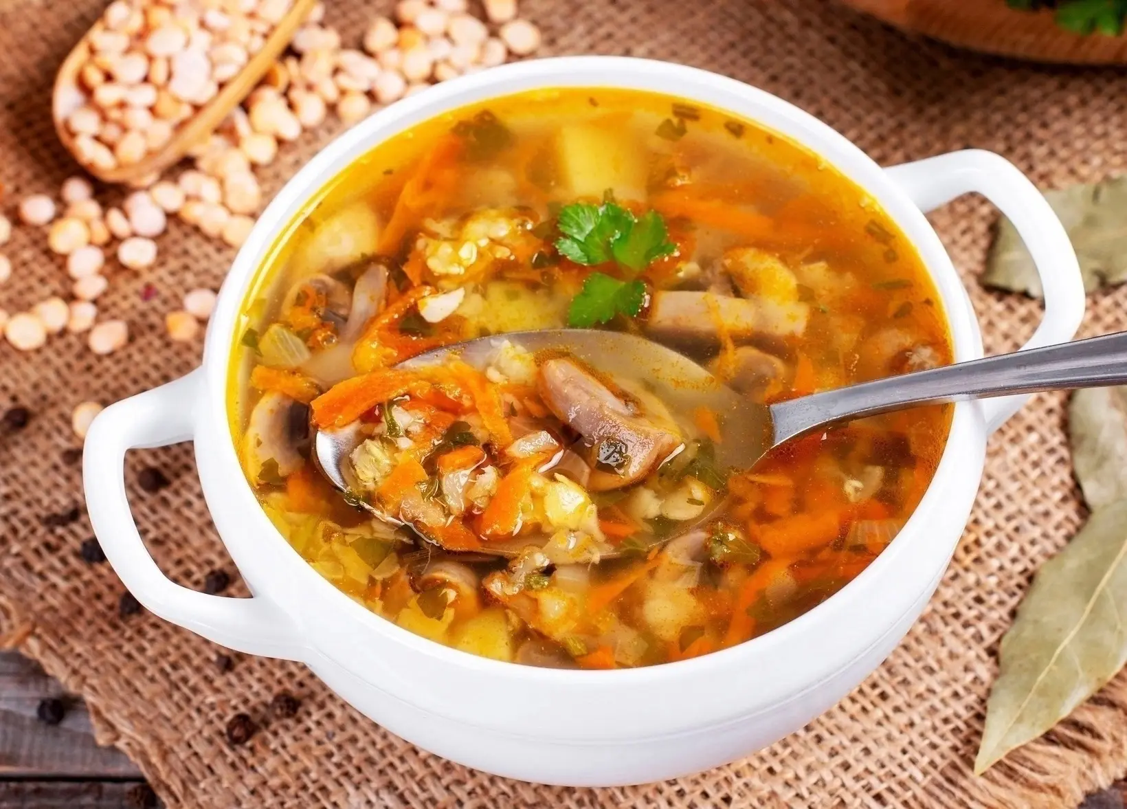 🔥Гороховый суп с курицей и грибами