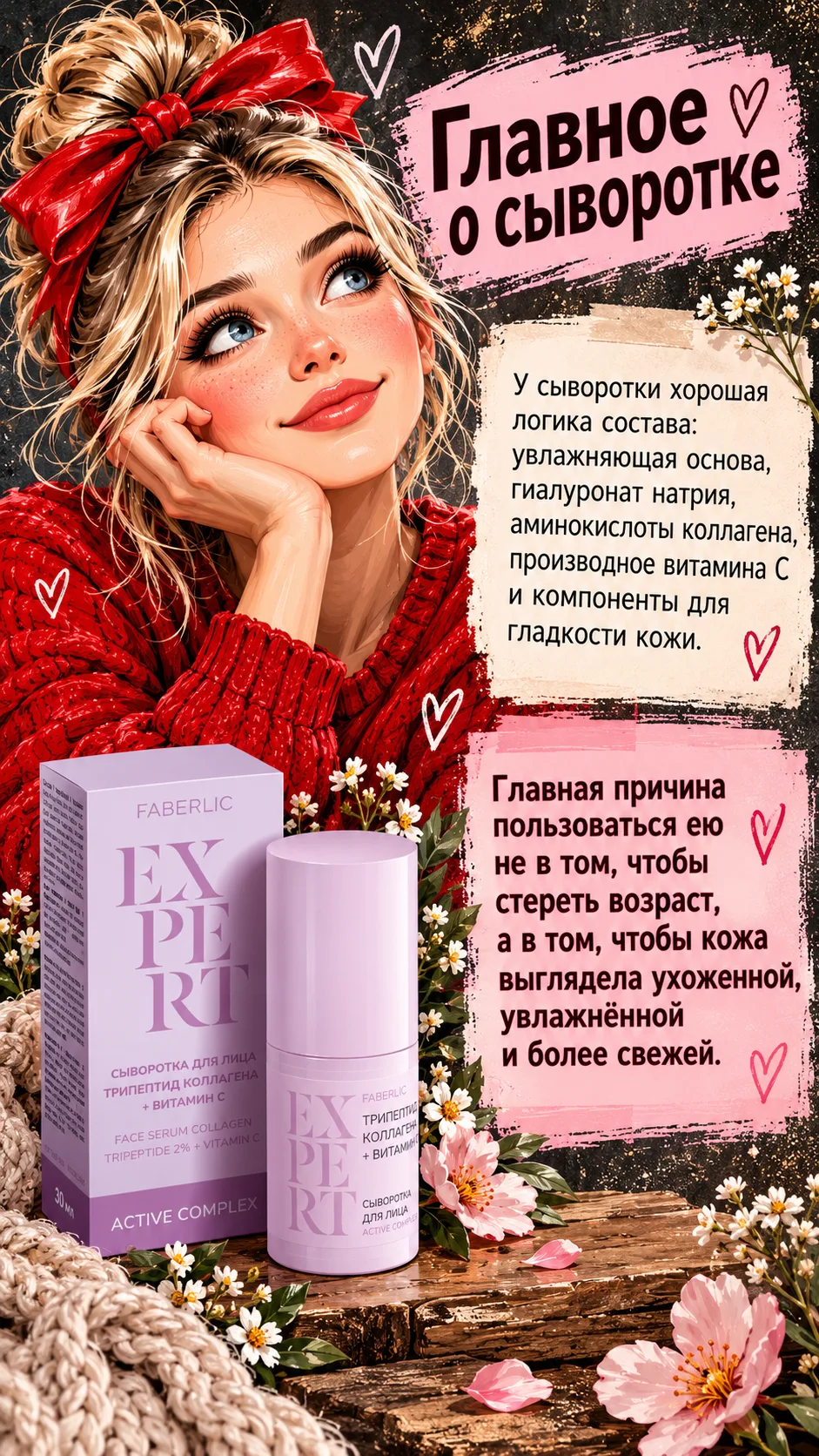 У сыворотки хорошая логика состава: увлажняющая основа, гиалуронат натрия, аминокислоты...
