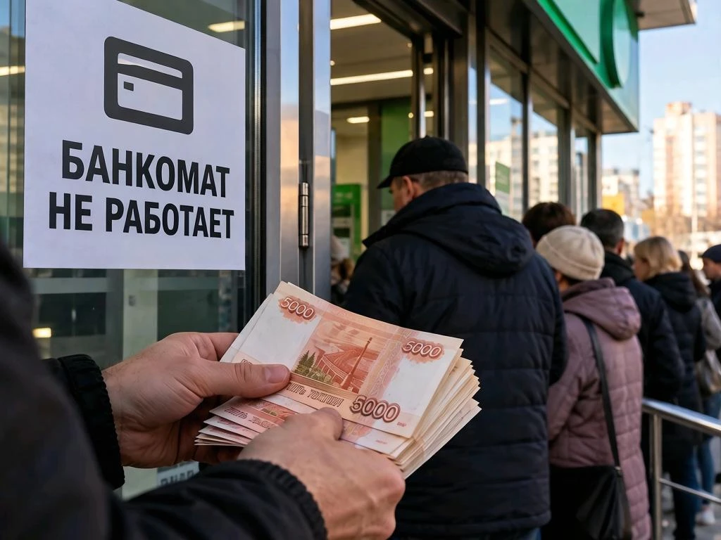 ‼️💰 Россиян призвали запастись наличкой на неделю или даже месяц после атак на банковс...