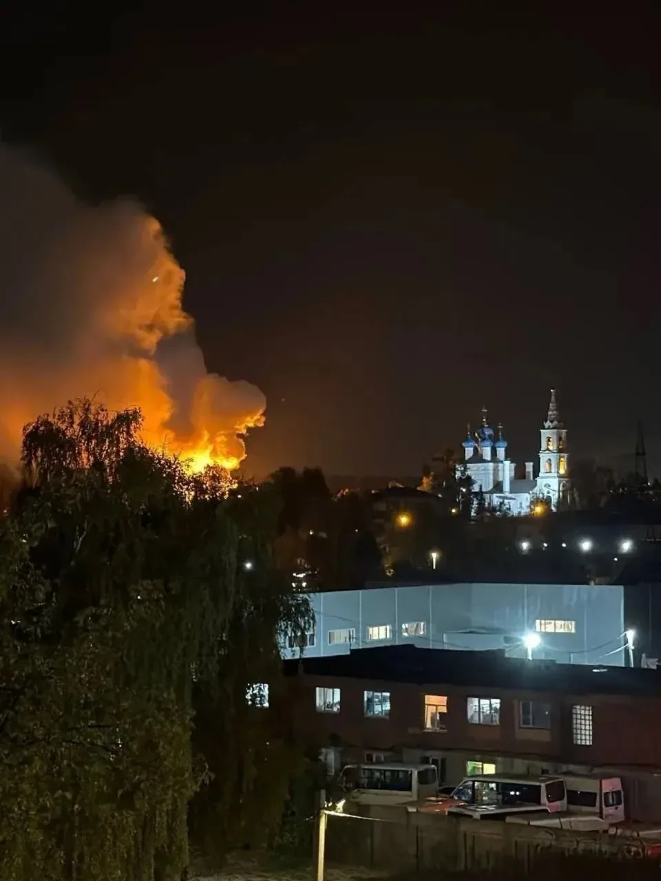 ‼️ Крупный пожар и взрывы в Пушкино