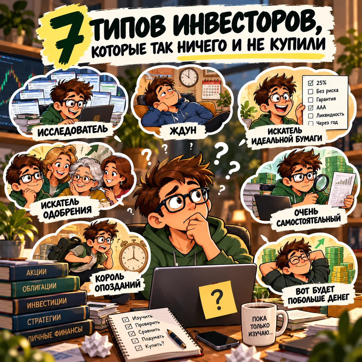 7 типов инвесторов, которые так и ничего не купили