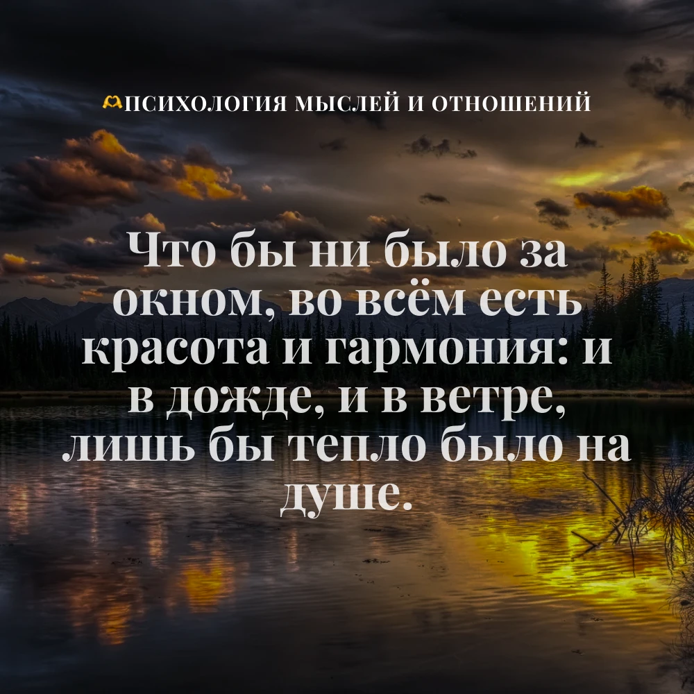 Мы так зависим от погоды за окном. Не только от той, что на улице, но и от той, что в ж...