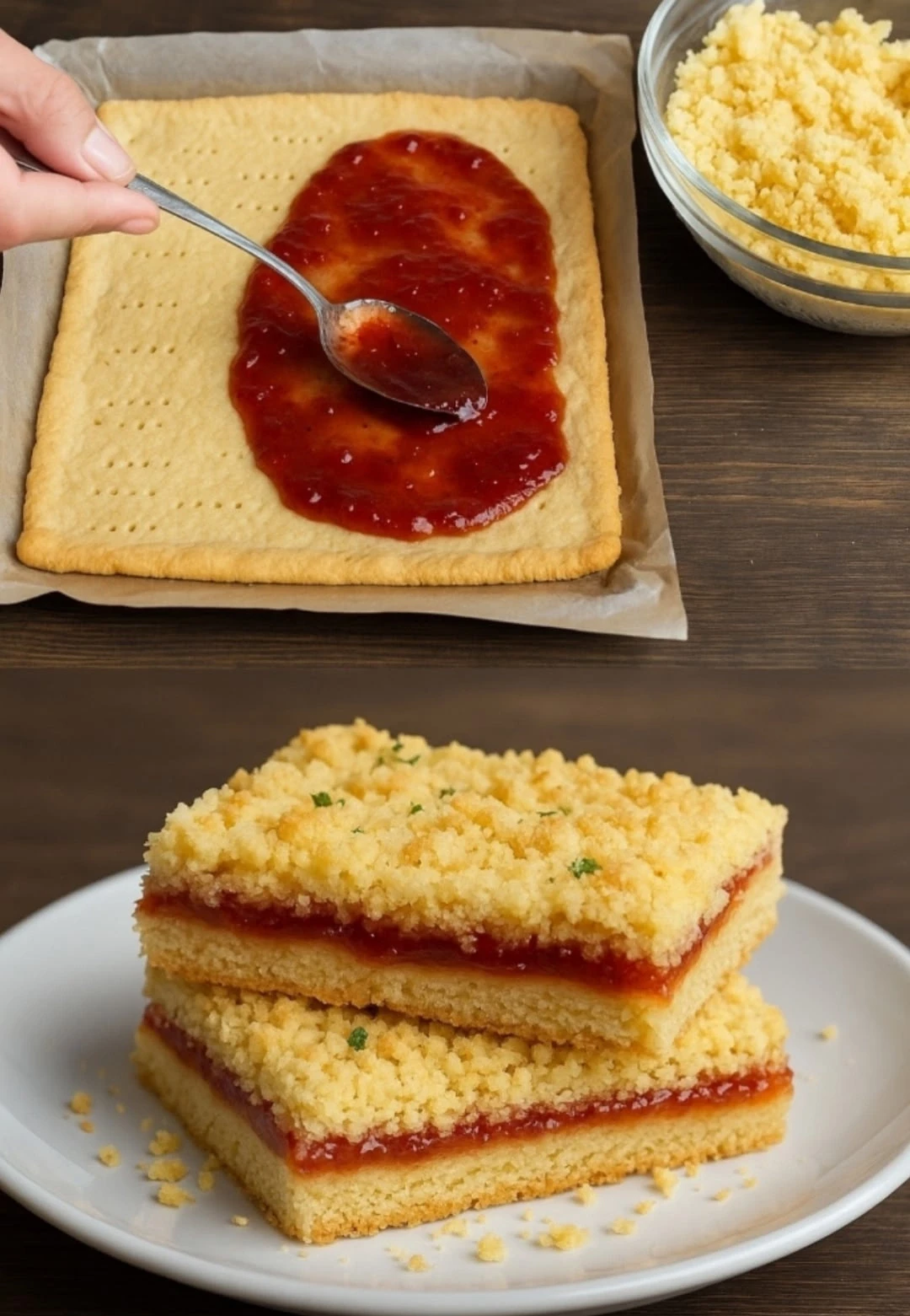Песочный пирог с джемом 🍯