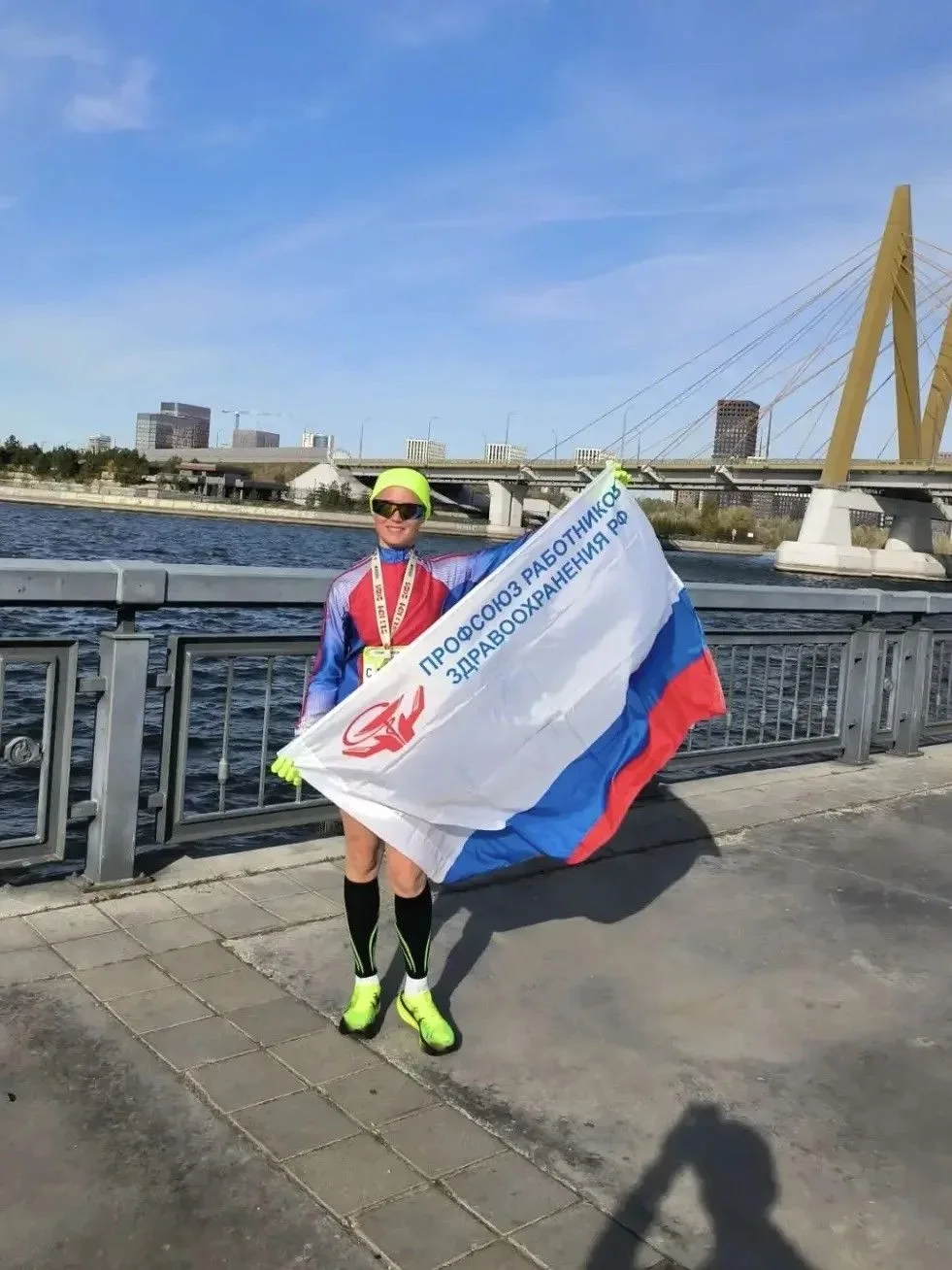📢Врач-эндоскопист ГКБ №1 Ольга Степанова преодолела 21 км на Казанском национальном по...