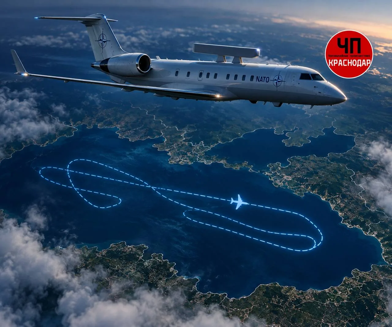 ✈️ Самолёт-разведчик НАТО более семи часов кружил над Чёрным морем
