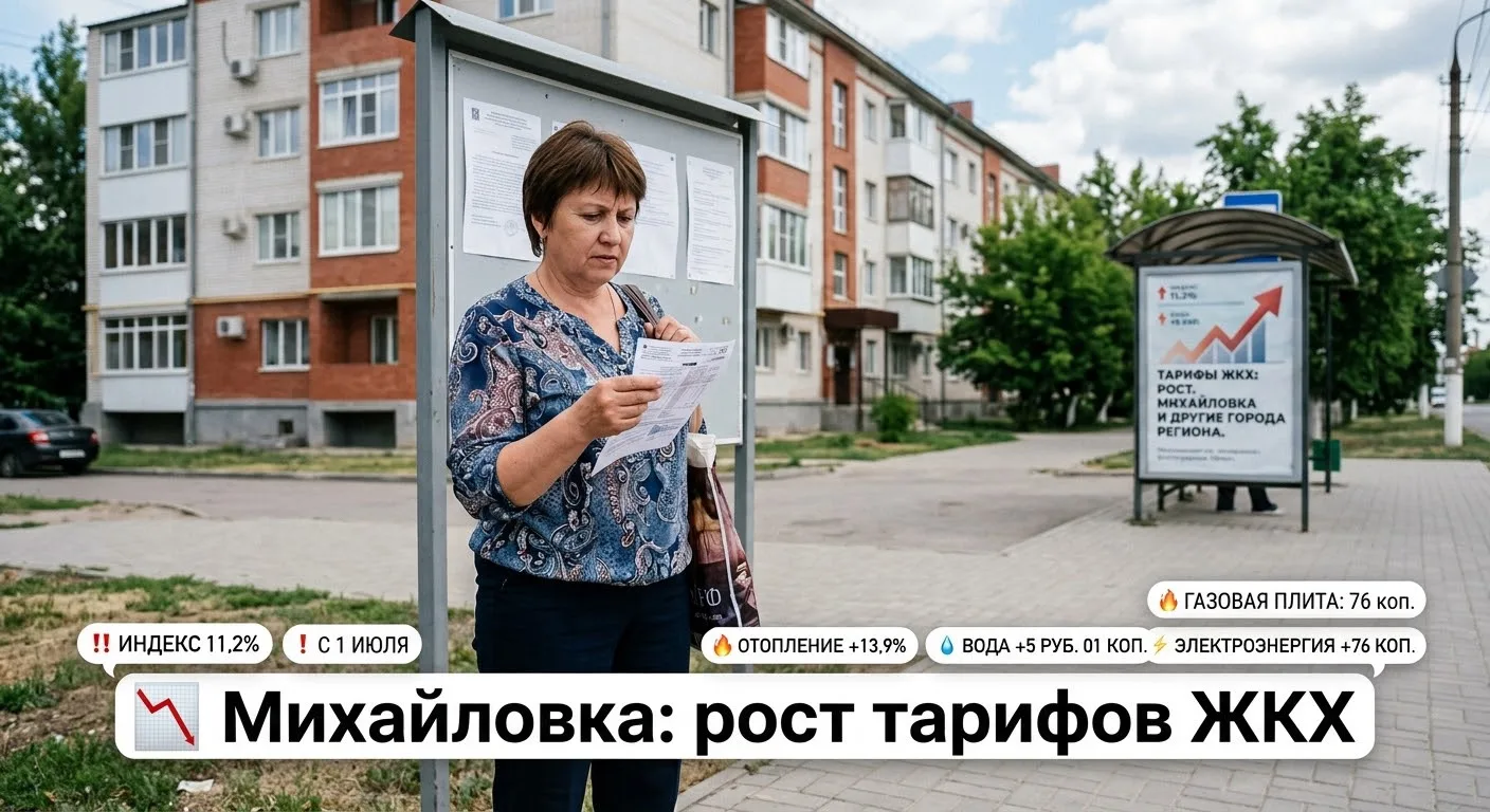 ⚠️Михайловка в списке шести городов региона с максимальным ростом тарифов ЖКХ