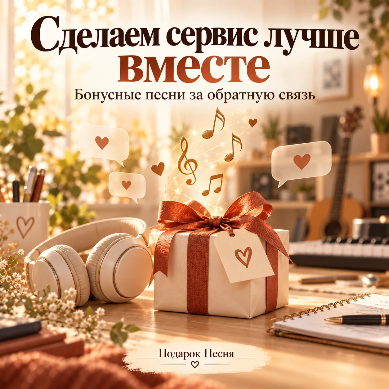 💛 Сделаем «Подарок Песня» лучше вместе!