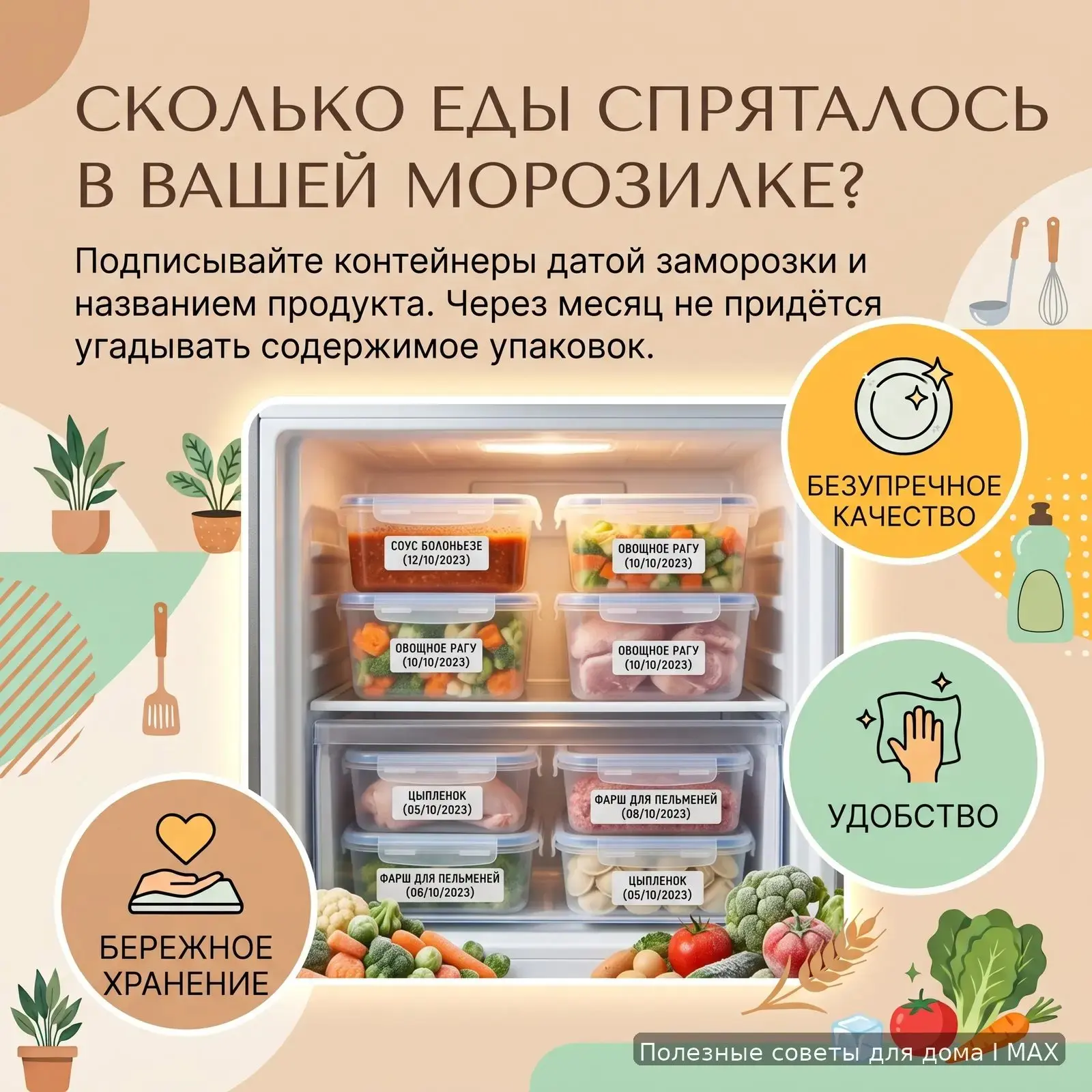 Сколько еды спряталось в вашей морозилке?