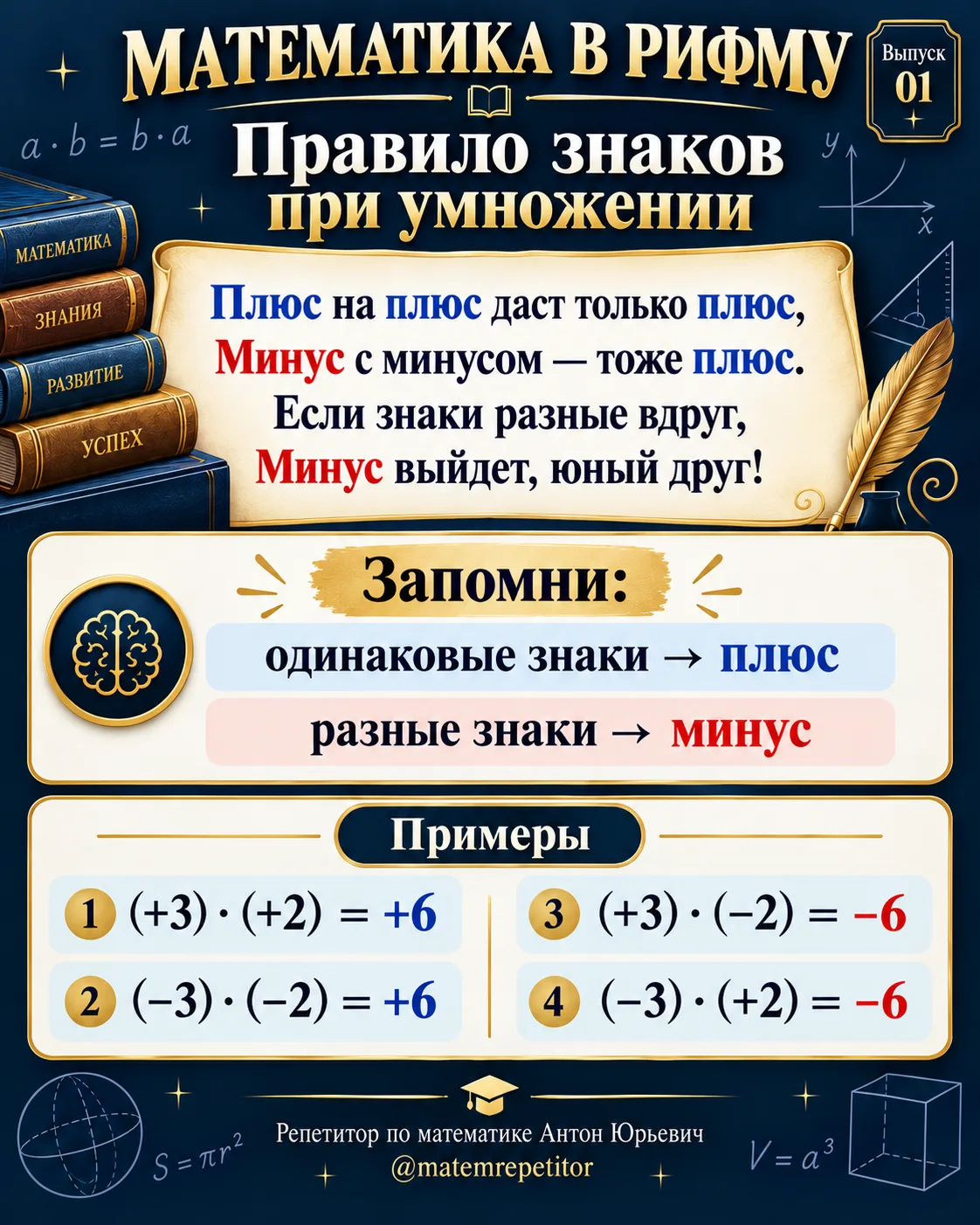 🧮 МАТЕМАТИКА В РИФМУ